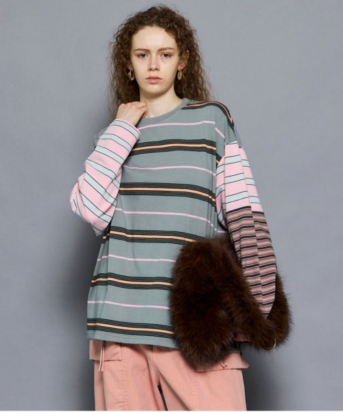 tシャツ 「25AW PRE-ORDER」Multi Stripe Long Sleeve T-shirt/マルチストライプロンTEE「MAISON