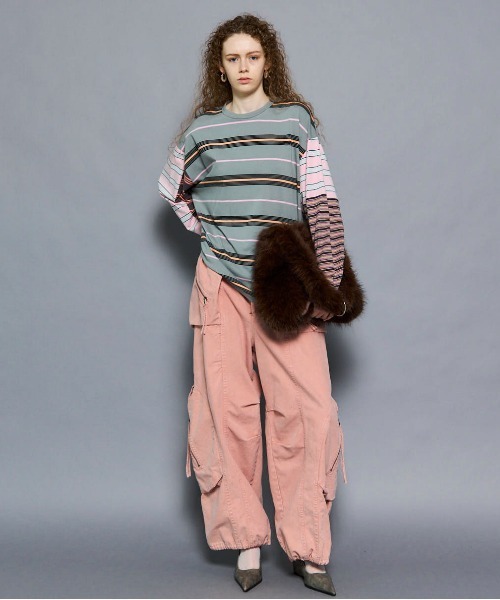 MAISON SPECIAL（メゾンスペシャル） tシャツ Multi Stripe Long