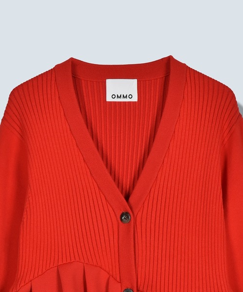 OMMO（オーエムエムオー） カーディガン TUCK FLARE KNIT CD