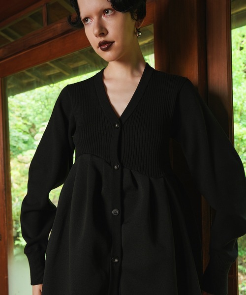 OMMO（オーエムエムオー） カーディガン TUCK FLARE KNIT CD