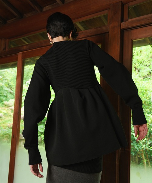 OMMO（オーエムエムオー） カーディガン TUCK FLARE KNIT CD