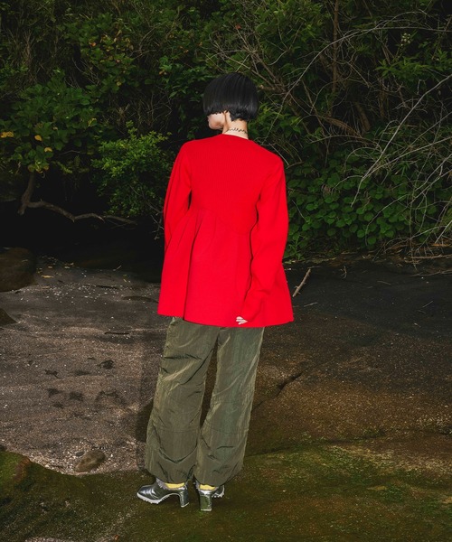 OMMO（オーエムエムオー） カーディガン TUCK FLARE KNIT CD