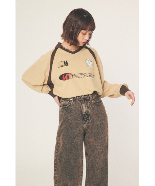 「RODEO CROWNS WIDE BOWL」 長(zhǎng)袖カットソー LARGE ベージュ レディース