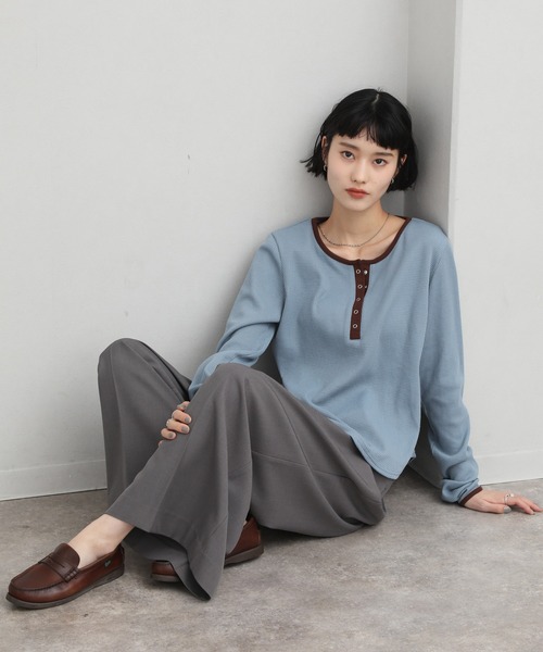 NOGLE ヘンリーネック tシャツ 「NOGLE/ノグル」ワッフルヘンリー