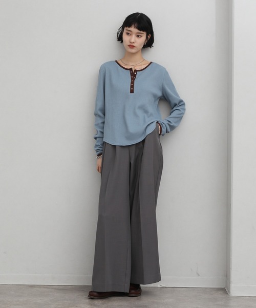 NOGLE ヘンリーネック tシャツ 「NOGLE/ノグル」ワッフルヘンリー