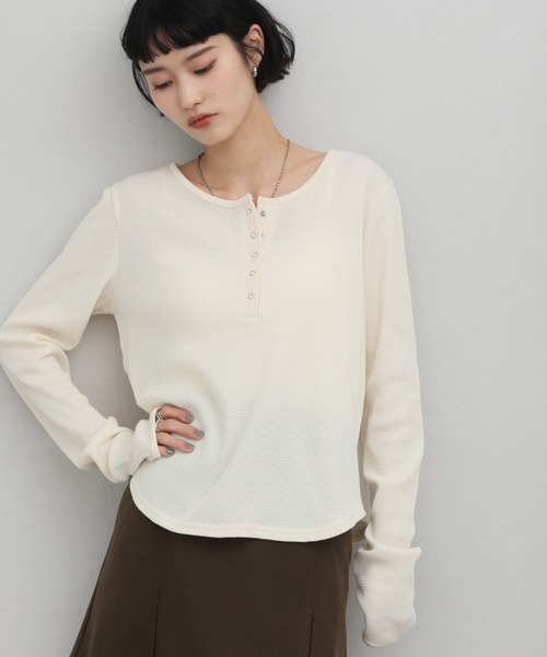 NOGLE ヘンリーネック tシャツ 「NOGLE/ノグル」ワッフルヘンリー