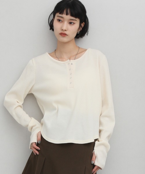 NOGLE ヘンリーネック tシャツ 「NOGLE/ノグル」ワッフルヘンリー