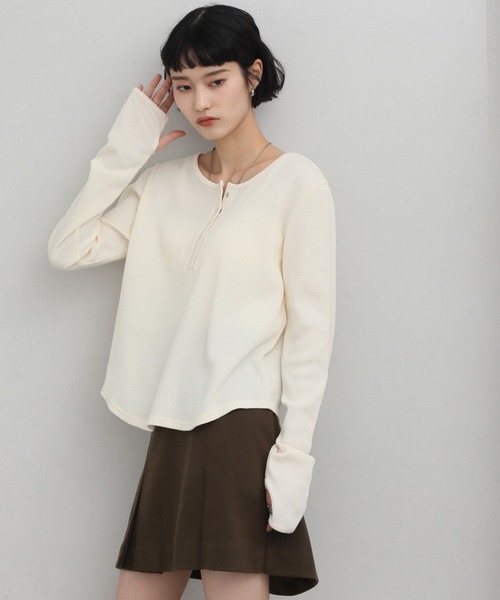 NOGLE ヘンリーネック tシャツ 「NOGLE/ノグル」ワッフルヘンリー