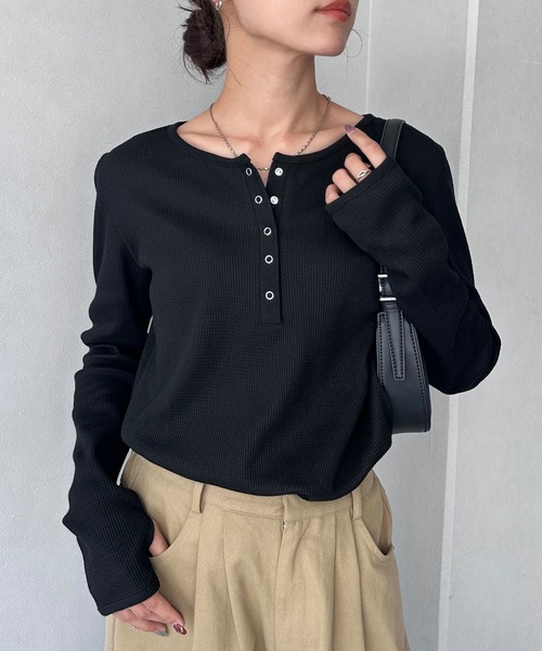 NOGLE ヘンリーネック tシャツ 「NOGLE/ノグル」ワッフルヘンリー