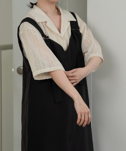 「lawgy」 半袖シャツ FREE ベージュ レディース_画像9