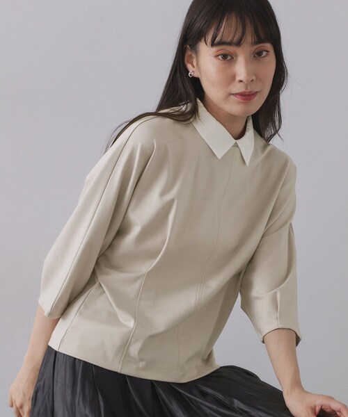 OPAQUE.CLIP（オペークドットクリップ） tシャツ 襟付きドルマン
