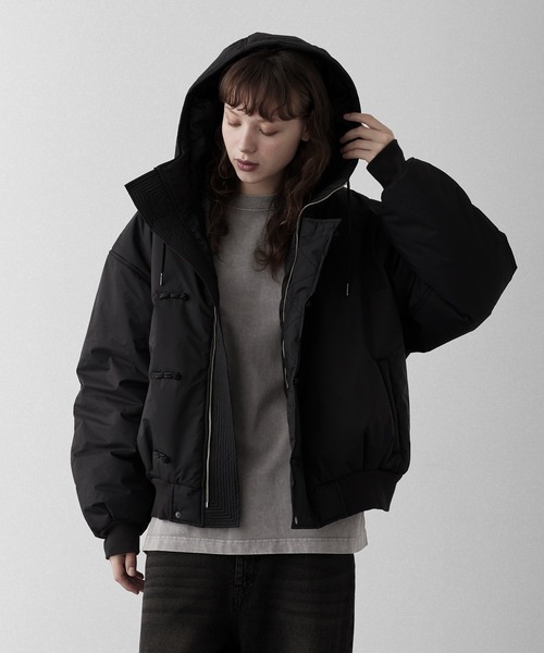 RUUBON ブルゾン アウター 「RUUBON」padded hooded kung fu jacket