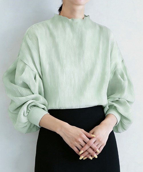 ブラウス シャツ パフスリーブシアーブラウス レディース : ZOZOTOWN