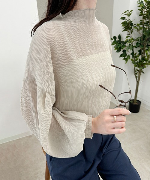 ブラウス シャツ パフスリーブシアーブラウス レディース : ZOZOTOWN
