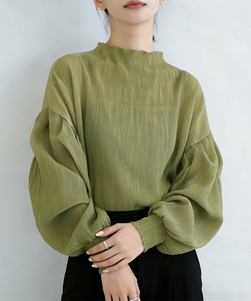 ブラウス シャツ パフスリーブシアーブラウス レディース : ZOZOTOWN 