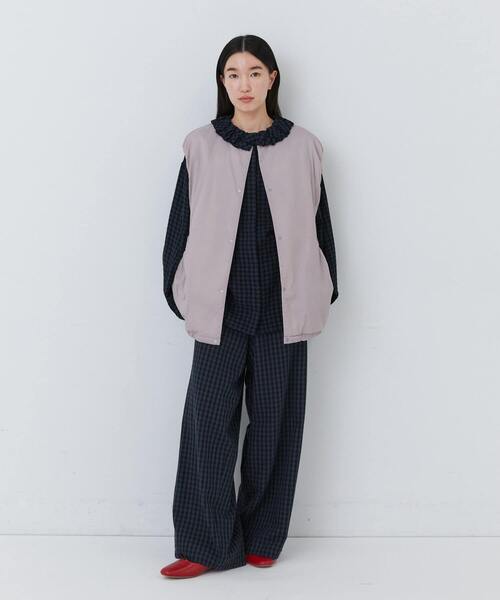 未使用 conges payes インドコットンサテンベスト(チャコール) conges payes ADIEU TRISTESSE（コンジェペイエアデュートリステス