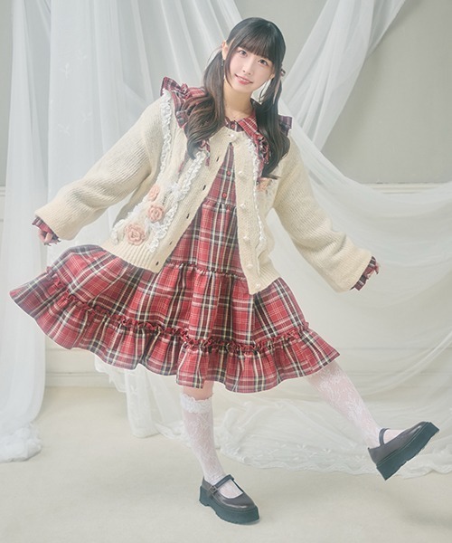 kutir カーディガン 「クティールとレトロ」レースフラワー