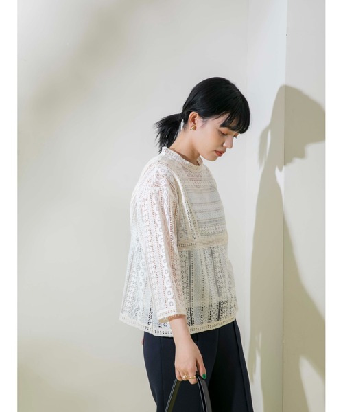 「Eimee Law」 7分袖ブラウス 38 オフホワイト レディース_画像5