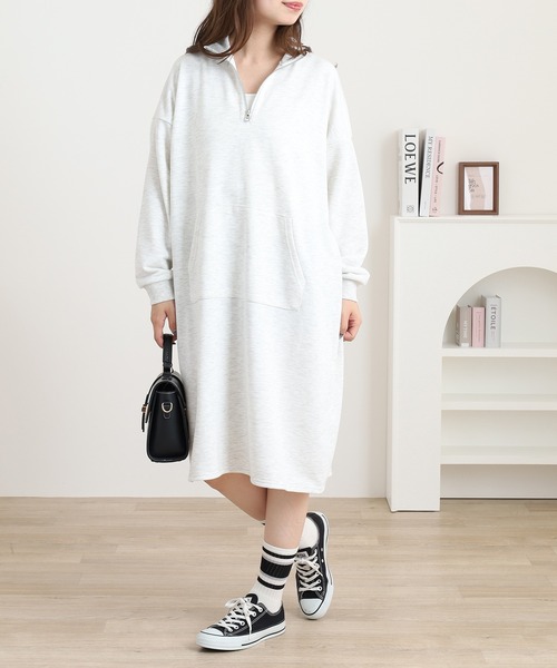 FUNALIVE（ファンアライブ） ワンピース T/C裏毛ジップアップ