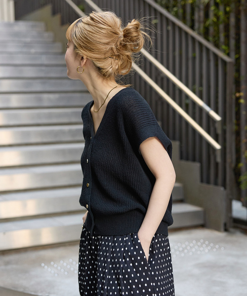 「B.C STOCK」 ニットベスト FREE ブラック レディース_画像8