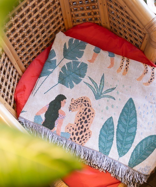 Sous l'ombre ジャガード ラグ ブランケット ブランケット ジャガード織 グラフィック : ZOZOTOWN Yahoo!店 - 通販