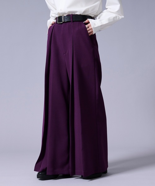 Ellno Loset（エルノロゼット） スラックス ボックスタックワイド