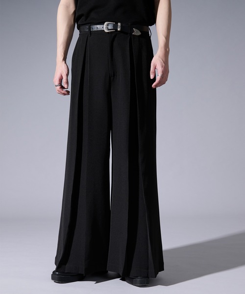 Ellno Loset（エルノロゼット） スラックス ボックスタックワイド