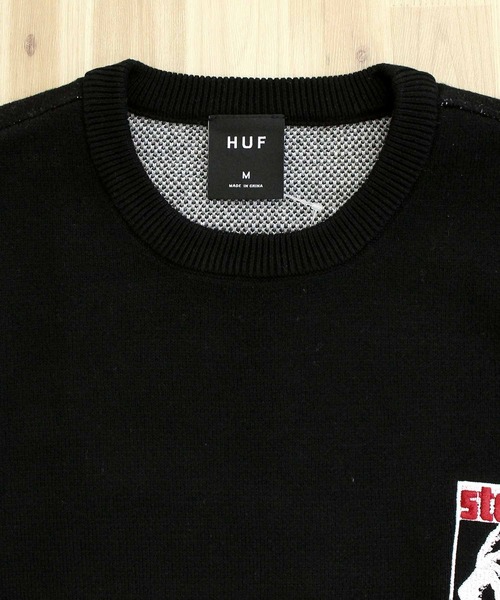 HUF（ハフ） セーター ニット ブラックモーゼスニットセーター HUF X