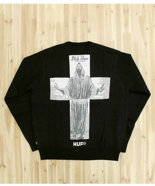 セーター ニット ブラックモーゼスニットセーター HUF X ISAAC HAYES