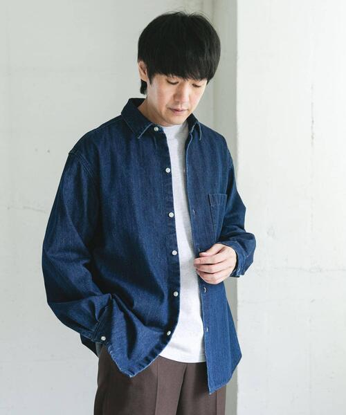 デニムレギュラーカラーシャツ URBAN RESEARCH DOORS URBAN RESEARCH DOORS（アーバンリサーチドアーズ） シャツ デニム
