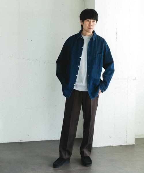 デニムレギュラーカラーシャツ URBAN RESEARCH DOORS URBAN RESEARCH DOORS（アーバンリサーチドアーズ） シャツ デニム