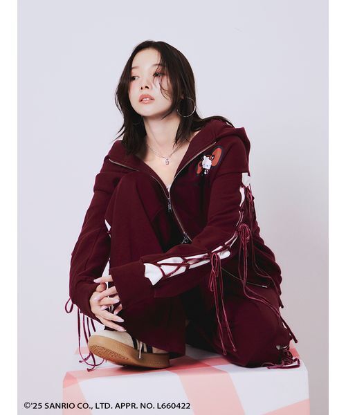 SNIDEL（スナイデル） パーカー 「HELLO KITTY」レースアップパーカー