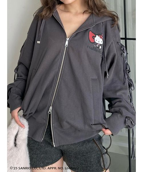 SNIDEL（スナイデル） パーカー 「HELLO KITTY」レースアップパーカー