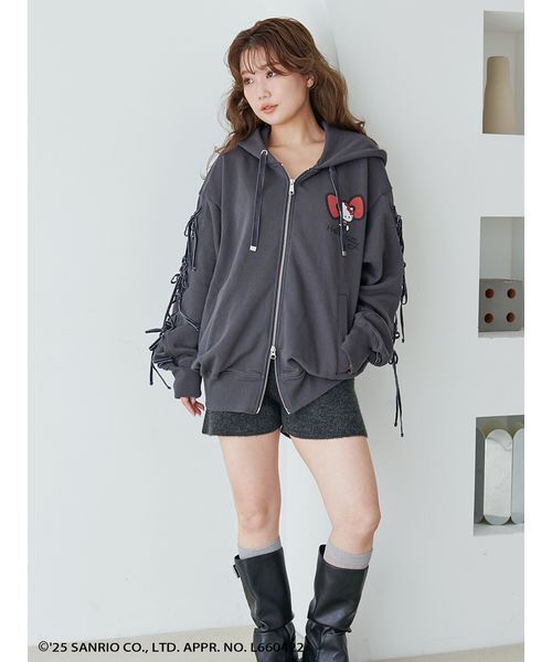 SNIDEL（スナイデル） パーカー 「HELLO KITTY」レースアップパーカー