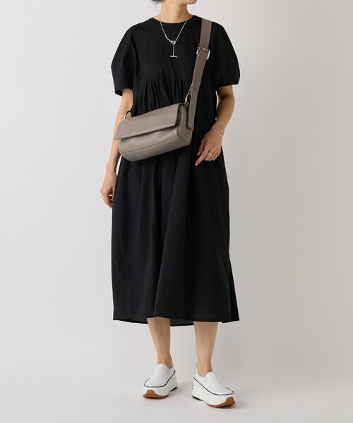 BEARDSLEY（ビアズリー） 半袖ワンピース FREE ブラック レディース