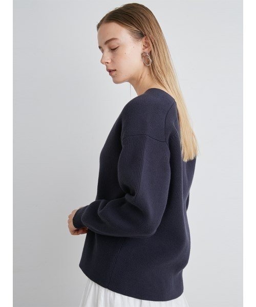 「styling/」 長袖ニット FREE ネイビー レディース_画像9