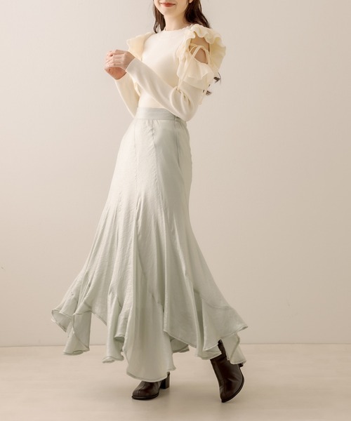 「OLIVE des OLIVE」 長袖ニット FREE サックスブルー レディース_画像3