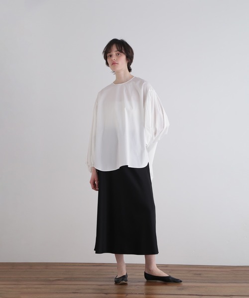 LE PHIL（ル フィル） tシャツ SOLOTEXギャザーブラウス レディース