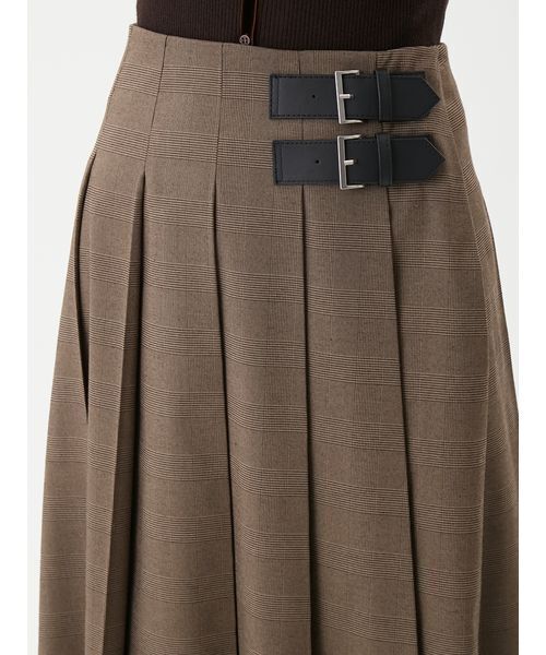 Mila Owen（ミラオーウェン） スカート バックル付きOneWAYプリーツ