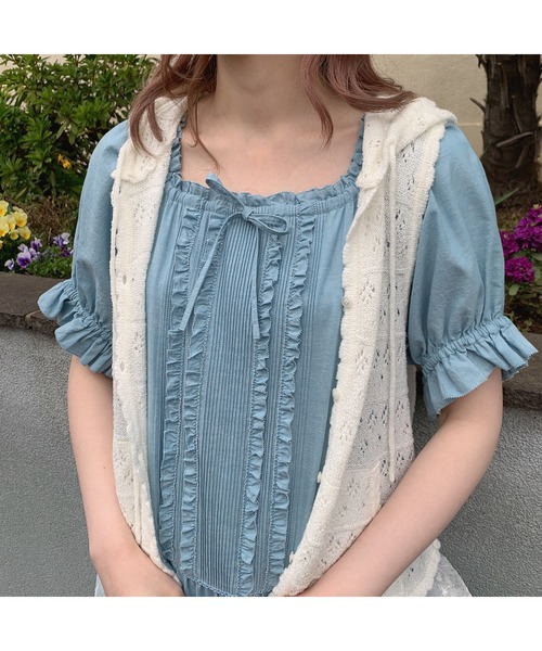 PINK HOUSE（ピンクハウス） 半袖ワンピース フリー レッド レディース