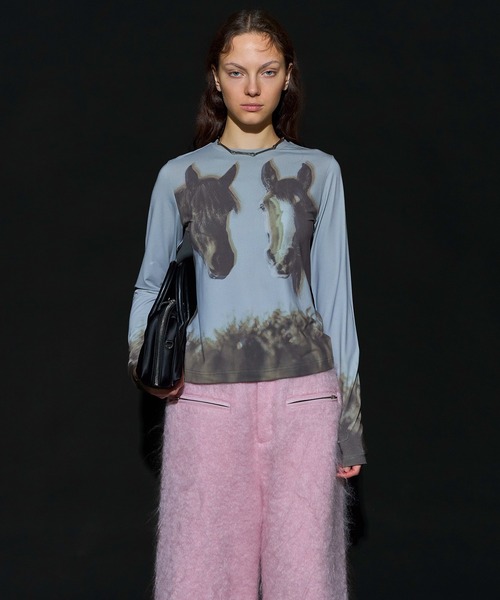 MAISON SPECIAL（メゾンスペシャル） tシャツ Twin Horse Skin Top