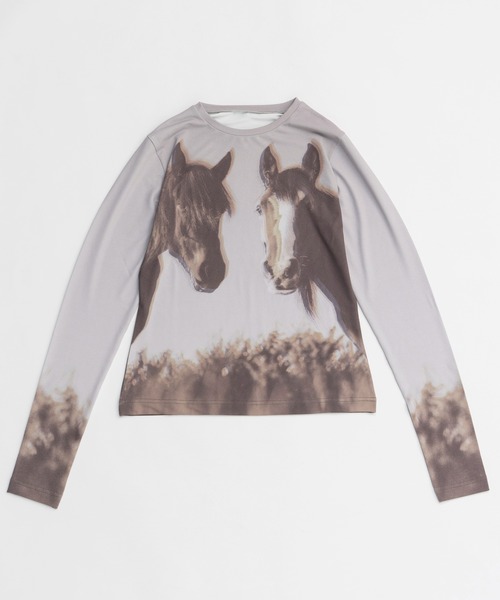 MAISON SPECIAL（メゾンスペシャル） tシャツ Twin Horse Skin Top