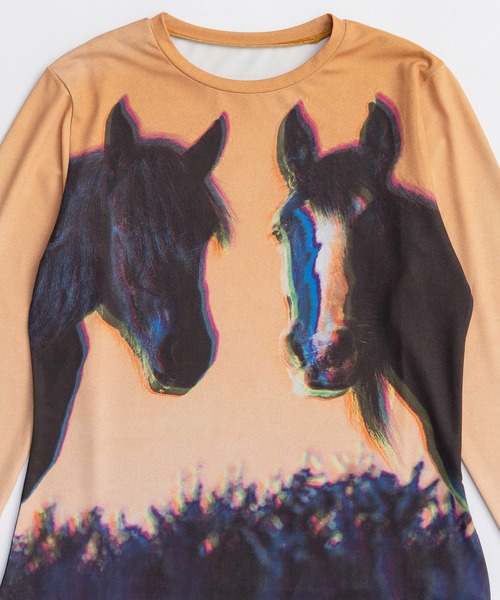 MAISON SPECIAL（メゾンスペシャル） tシャツ Twin Horse Skin Top
