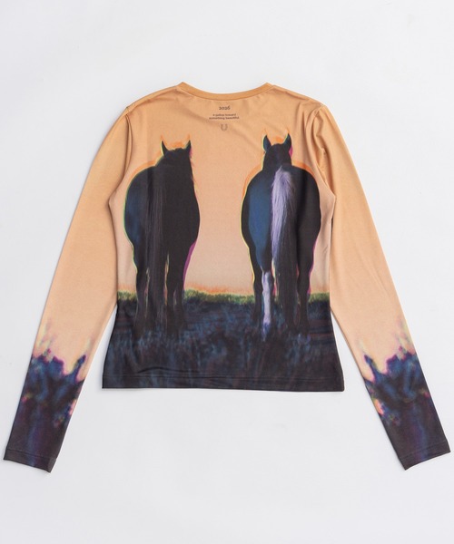 MAISON SPECIAL（メゾンスペシャル） tシャツ Twin Horse Skin Top