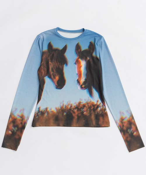 MAISON SPECIAL（メゾンスペシャル） tシャツ Twin Horse Skin Top