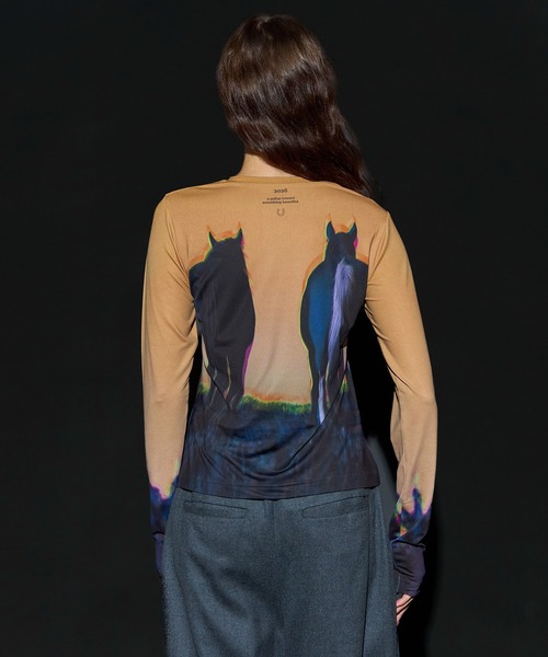 MAISON SPECIAL（メゾンスペシャル） tシャツ Twin Horse Skin Top