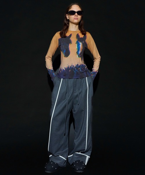 MAISON SPECIAL（メゾンスペシャル） tシャツ Twin Horse Skin Top