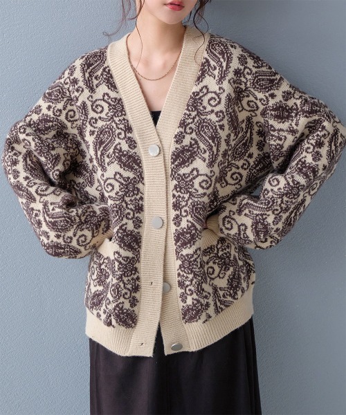 MLVINCE ペイズリー柄カーディガン L MLVINCE ペイズリー柄カーディガン L