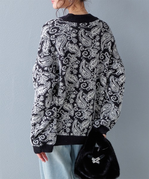 大きいサイズ46 エトロ ニットカーディガン　花柄　ペイズリー柄 大きいサイズ46 エトロ ニットカーディガン 花柄 ペイズリー柄 大きい
