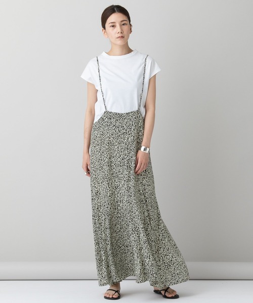 Curensology（カレンソロジー) サテンサロペットスカート サイズフリー Curensology（カレンソロジー）の「Curensology(カレンソロジー